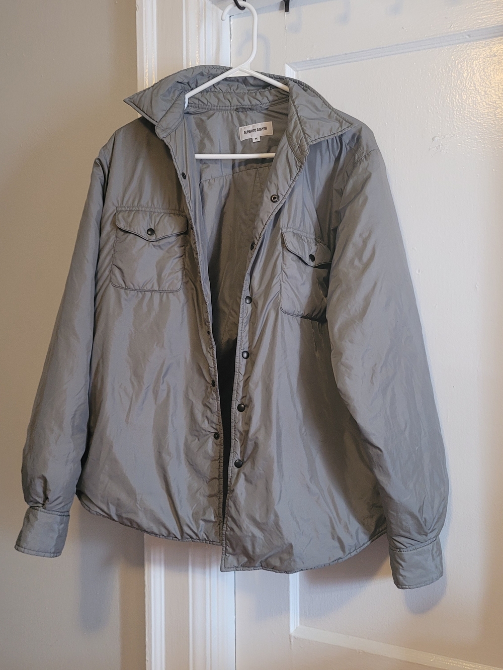 Alberto Aspesi Grey Lightweight Quilted Jacket